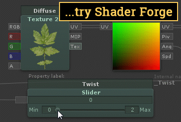 Shader Forge Unity Asset Interface Example